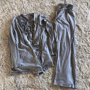 *Final sale $10* Motherhood 3 pc gray pajama set